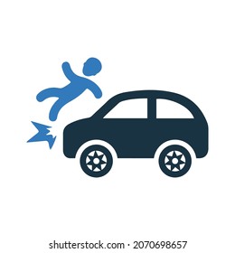 Accident, crash icon. Simple editable vector illustration.