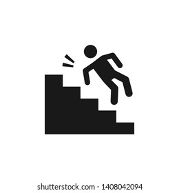 Accident, fall. Insurance icon - Vector. Insurance concept vector illustration.