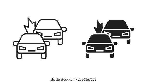 Accident Filled flat icons set for apps and web ui designs.