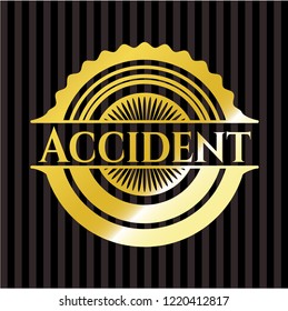 Accident gold shiny emblem