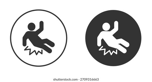 Icono de accidente en estilo glifo para el Diseño web. Iconos de UI UX