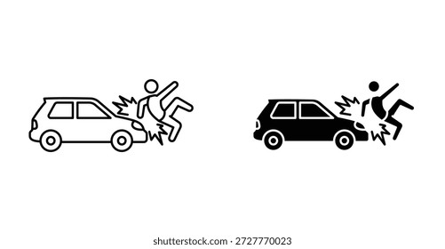 Design gráfico de ícone de acidente. Ilustrações de ícone de vetor