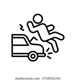 Vektorgrafik der Unfallsymbolzeile