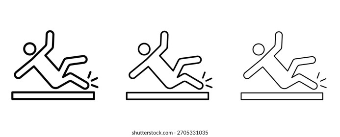 Accident icon linear style sign for mobile concept and web design.