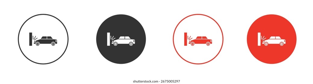 Icono del accidente para el logotipo, símbolo de la muestra del Vector para el diseño