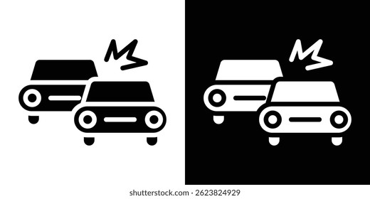 Icono del accidente para el diseño móvil del UI del App del Web del logotipo.