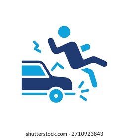 Unfall-Symbol - Gemischte Vektorgrafik