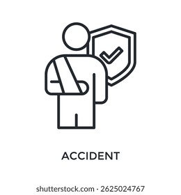 Accident Icon Outline Style. Vector Illustration For Graphic Design