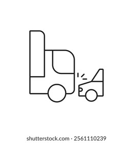 Accident icon Outline vector line symbol