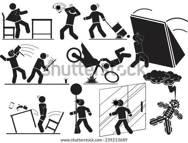 Accident Icon Set Stock Vector (Royalty Free) 239213689 | Shutterstock