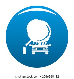 Accident icon. Simple illustration of accident vector icon for any design blue