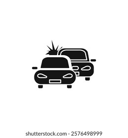Accident icon Simple thin line flat symbol