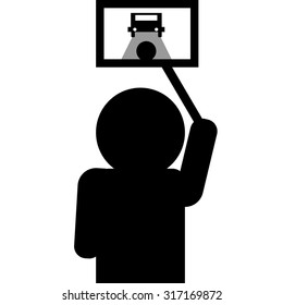 accident icon from take a picture vector cartoon