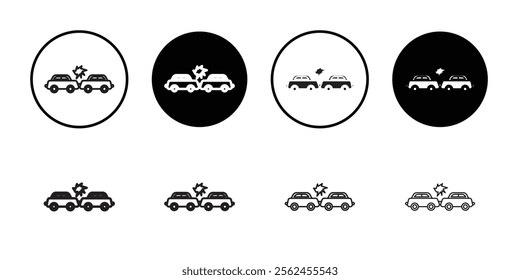 Accident icon Thin line flat illustration