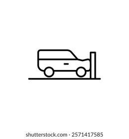 Accident icon Thin line vector