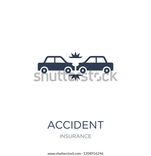 Accident icon. Trendy flat vector Accident\
icon on white background from Insurance collection, vector\
illustration can be use for web and mobile,\
eps10