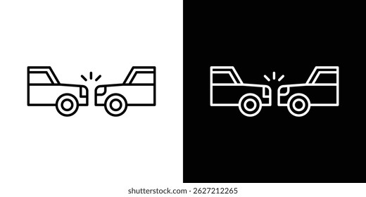 Accident icon in trendy line design