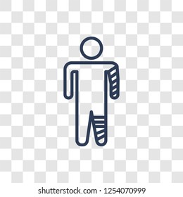Accident icon. Trendy linear Accident logo concept on transparent background from Insurance collection
