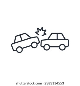 accident icon. vector.Editable stroke.linear style sign for use web design,logo.Symbol illustration.