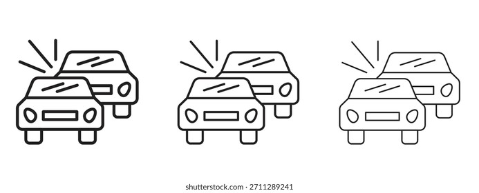 Iconos de accidentes. Colección de ícono de Vector perfecto de píxeles