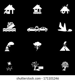 Accident icons set