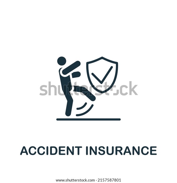 Accident Insurance icon.\
Monochrome simple Insurance icon for templates, web design and\
infographics