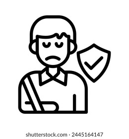 Accident Insurance icon in vector. Logotype
