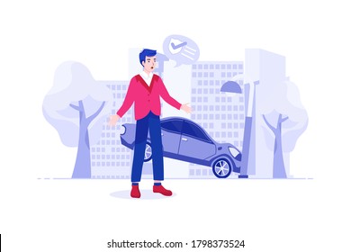 Accident Insurance Vector Illustration concept svg