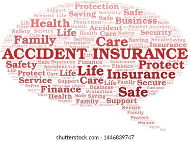 Accident Insurance word cloud vector made with text only