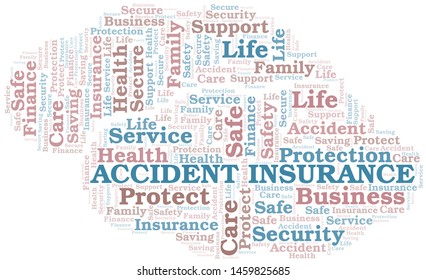 Accident Insurance word cloud vector made with text only