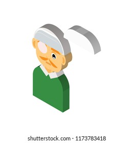 Accident isometric left top view 3D icon