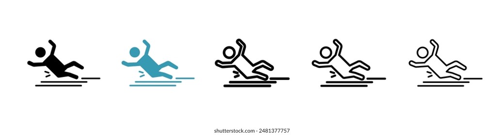 Accident line icon vector set.