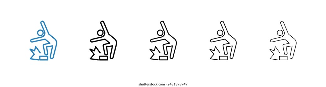Accident liner icon vector set.
