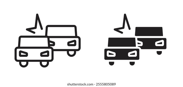 Accident liner icon vector set.