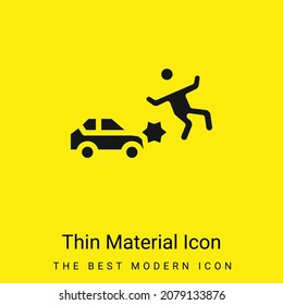 Icono de material amarillo brillante mínimo