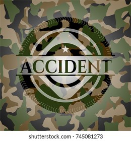 Accident on camouflaged texture