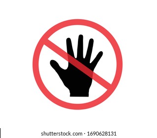 Accident and prevention signs, Hand Stop sign, No entry, sign symbol background, vector illustration.