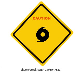 Accident Prevention Signs Hurricane Caution Board Stock Vector (Royalty ...