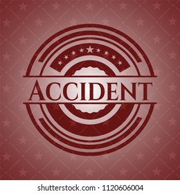Accident realistic red emblem