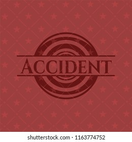 Accident realistic red emblem