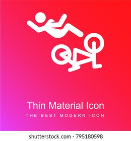 Accident red and pink gradient material white icon minimal design