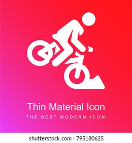 Accident red and pink gradient material white icon minimal design