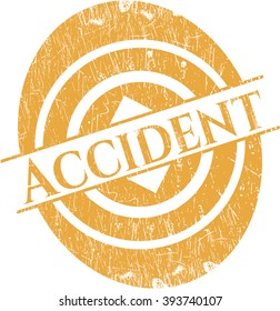 Accident rubber stamp with grunge texture