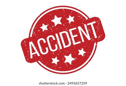 Accidente Sello de sello de goma Ilustración vectorial aislada sobre fondo blanco