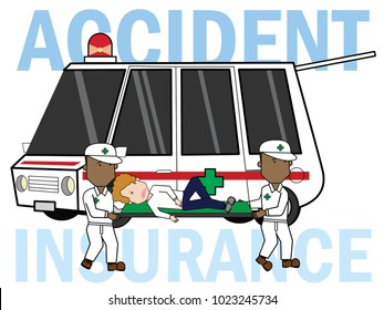 Accident safety emergency transit.  Vector illustration concept.