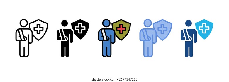 Elemento del icono del escudo del accidente para el diseño