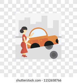 Accident vector icon isolated on transparent background, Accident logo concept
