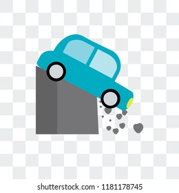 Accident vector icon isolated on transparent background, Accident logo concept