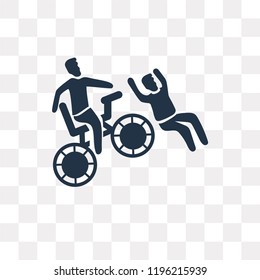 Accident vector icon isolated on transparent background, Accident transparency concept can be used web and mobile
