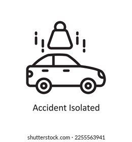 Accident  vector Outline Icon Design illustration. Car Accident Symbol on White background EPS 10 File